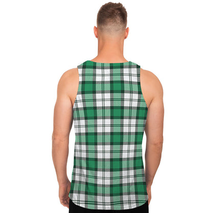 Shamrock St. Patrick's Day Tartan Print Men's Tank Top