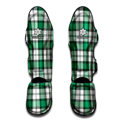 Shamrock St. Patrick's Day Tartan Print Muay Thai Shin Guard