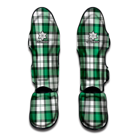 Shamrock St. Patrick's Day Tartan Print Muay Thai Shin Guard
