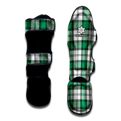 Shamrock St. Patrick's Day Tartan Print Muay Thai Shin Guard