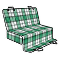 Shamrock St. Patrick's Day Tartan Print Pet Car Back Seat Cover