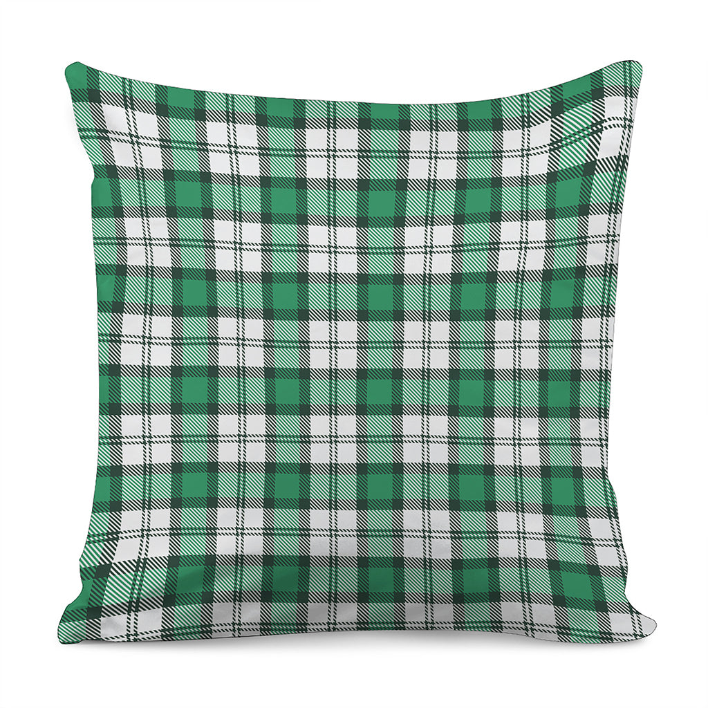 Shamrock St. Patrick's Day Tartan Print Pillow Cover