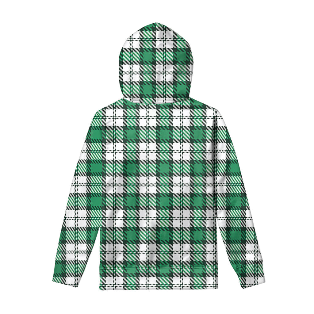 Shamrock St. Patrick's Day Tartan Print Pullover Hoodie