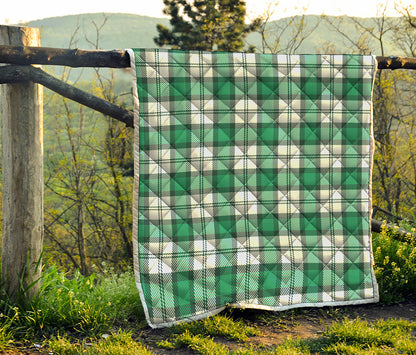 Shamrock St. Patrick's Day Tartan Print Quilt
