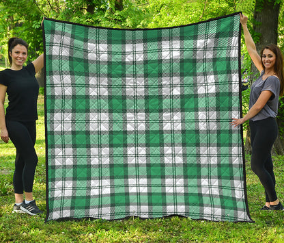 Shamrock St. Patrick's Day Tartan Print Quilt