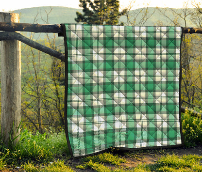 Shamrock St. Patrick's Day Tartan Print Quilt