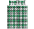 Shamrock St. Patrick's Day Tartan Print Quilt Bed Set