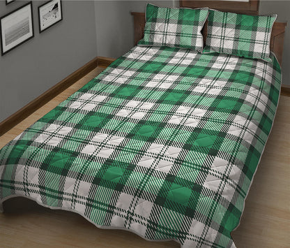 Shamrock St. Patrick's Day Tartan Print Quilt Bed Set