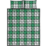 Shamrock St. Patrick's Day Tartan Print Quilt Bed Set