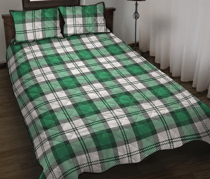 Shamrock St. Patrick's Day Tartan Print Quilt Bed Set
