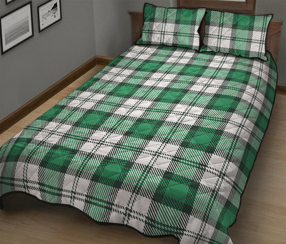 Shamrock St. Patrick's Day Tartan Print Quilt Bed Set