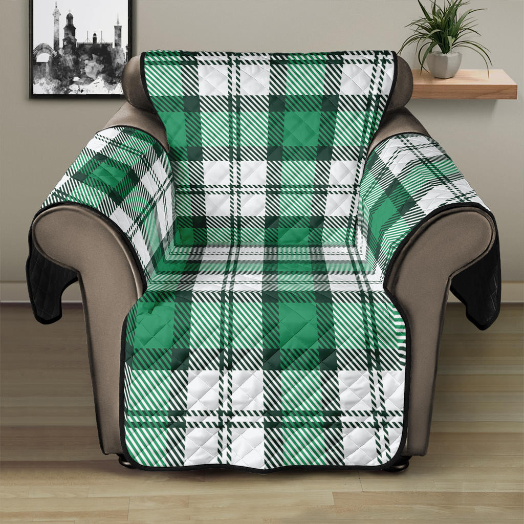 Shamrock St. Patrick's Day Tartan Print Recliner Protector