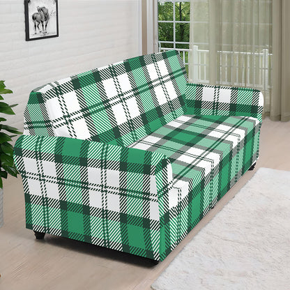 Shamrock St. Patrick's Day Tartan Print Sofa Cover