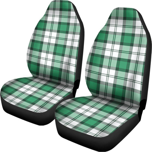 Shamrock St. Patrick's Day Tartan Print Universal Fit Car Seat Covers