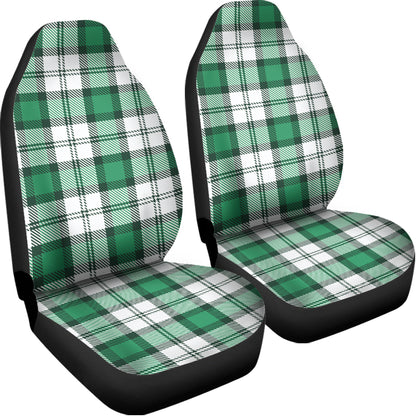 Shamrock St. Patrick's Day Tartan Print Universal Fit Car Seat Covers