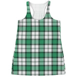 Shamrock St. Patrick's Day Tartan Print Women's Racerback Tank Top