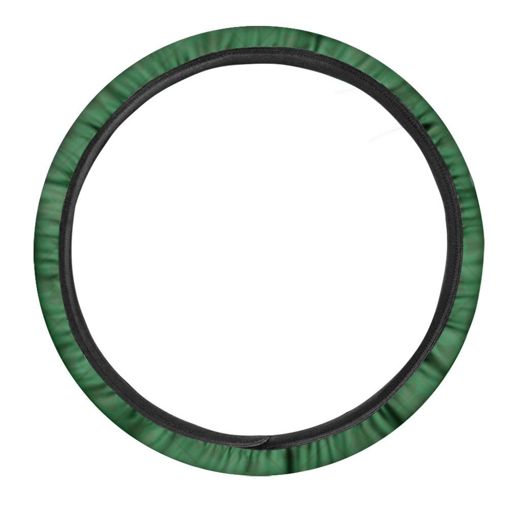 Shamrock St. Patrick's Day Pattern Print Car Steering Wheel Cover