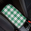 Shamrock St. Patrick's Day Tartan Print Car Center Console Cover