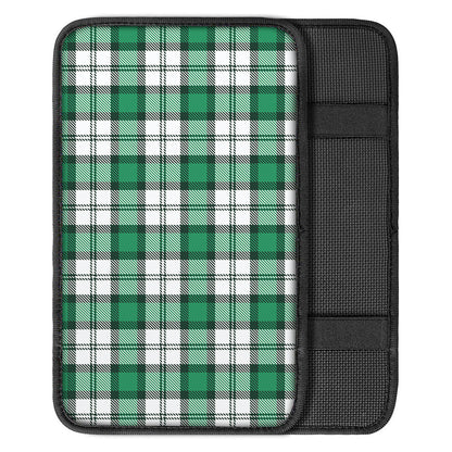 Shamrock St. Patrick's Day Tartan Print Car Center Console Cover