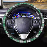 Shamrock St. Patrick's Day Tartan Print Car Steering Wheel Cover
