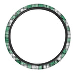Shamrock St. Patrick's Day Tartan Print Car Steering Wheel Cover