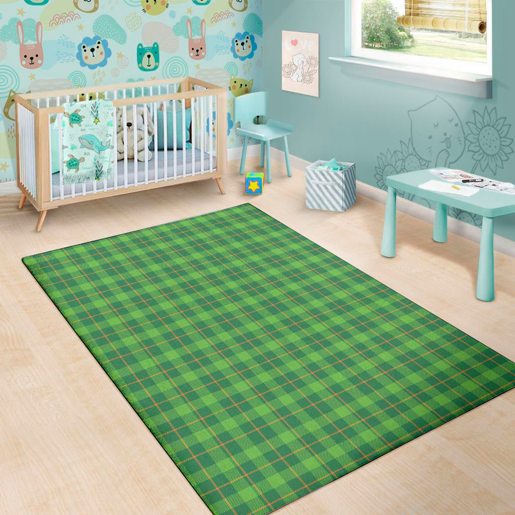 Shamrock Tartan St. Patrick's Day Print Area Rug