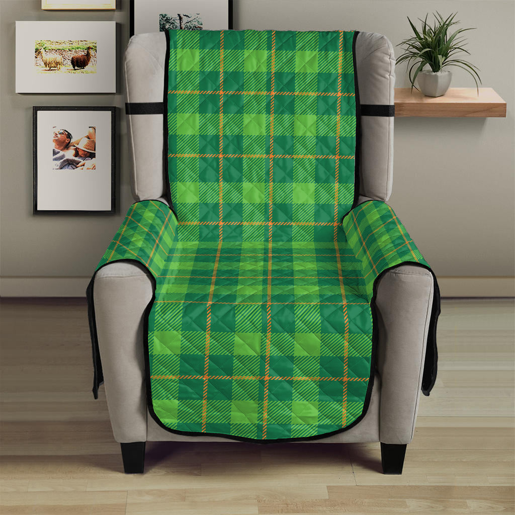 Shamrock Tartan St. Patrick's Day Print Armchair Protector