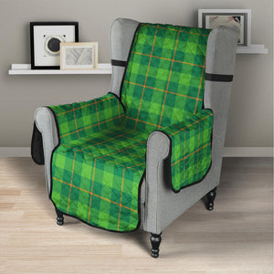 Shamrock Tartan St. Patrick's Day Print Armchair Protector