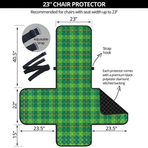 Shamrock Tartan St. Patrick's Day Print Armchair Protector