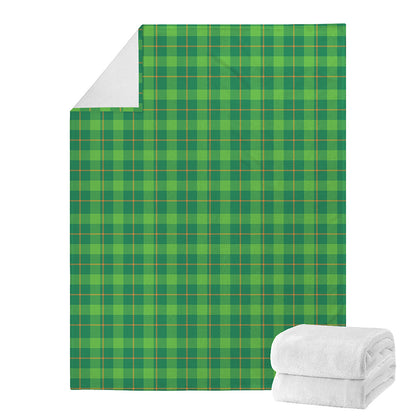 Shamrock Tartan St. Patrick's Day Print Blanket