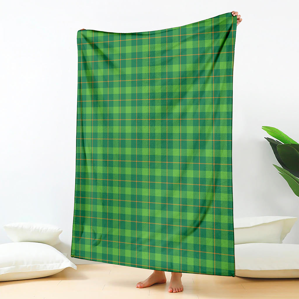 Shamrock Tartan St. Patrick's Day Print Blanket