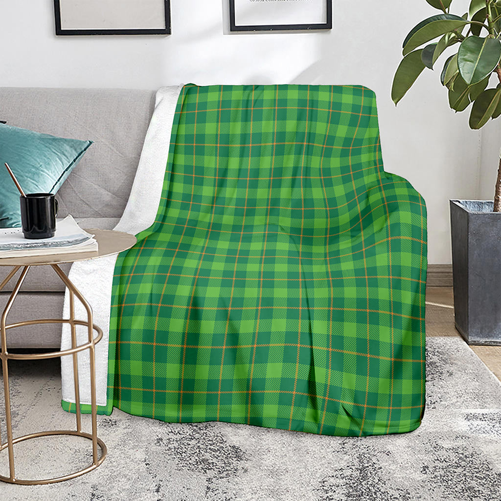Shamrock Tartan St. Patrick's Day Print Blanket