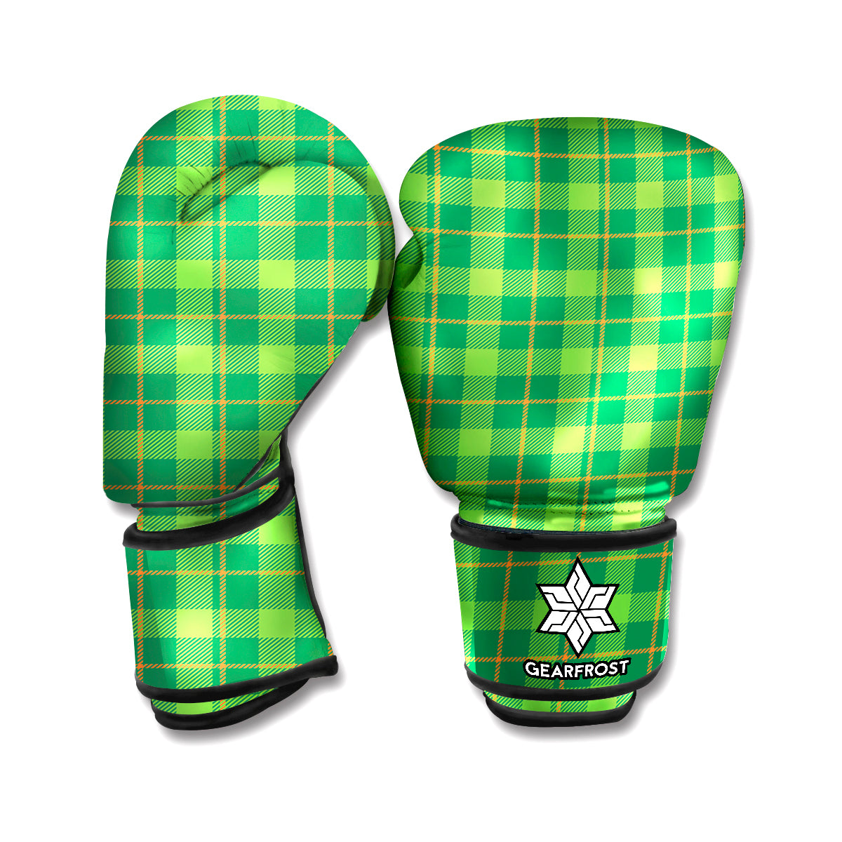 Shamrock Tartan St. Patrick's Day Print Boxing Gloves