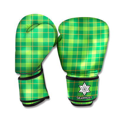 Shamrock Tartan St. Patrick's Day Print Boxing Gloves