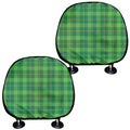 Shamrock Tartan St. Patrick's Day Print Car Headrest Covers