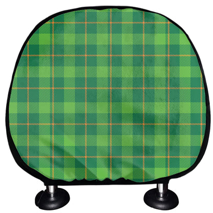 Shamrock Tartan St. Patrick's Day Print Car Headrest Covers