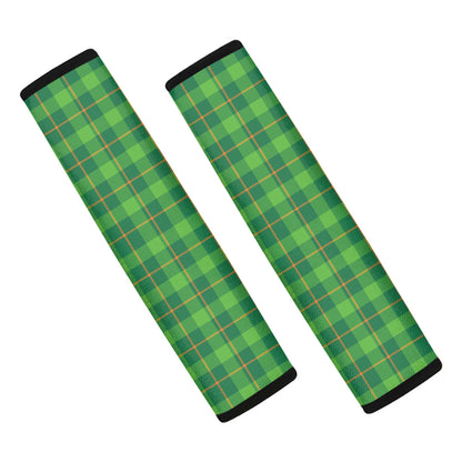 Shamrock Tartan St. Patrick's Day Print Car Seat Belt Covers