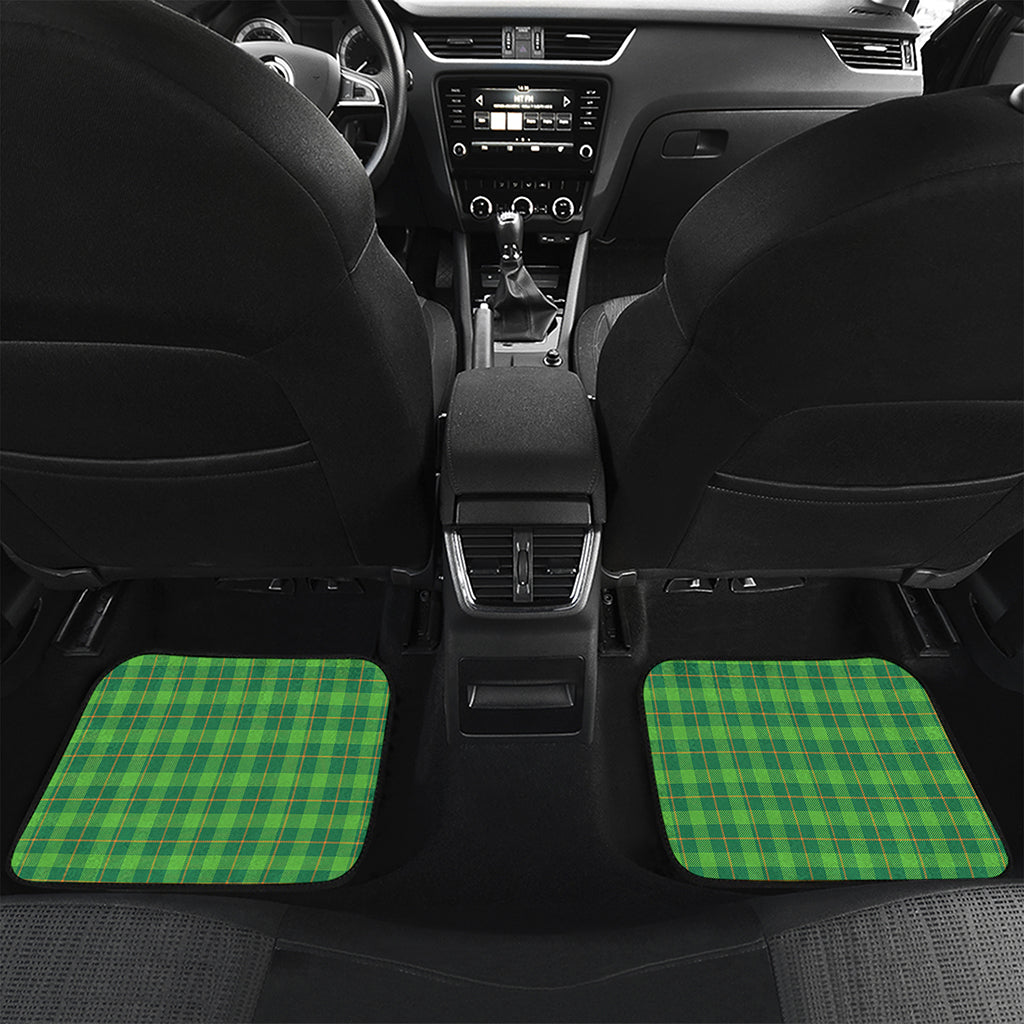 Shamrock Tartan St. Patrick's Day Print Front and Back Car Floor Mats