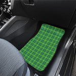 Shamrock Tartan St. Patrick's Day Print Front and Back Car Floor Mats