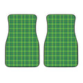 Shamrock Tartan St. Patrick's Day Print Front Car Floor Mats