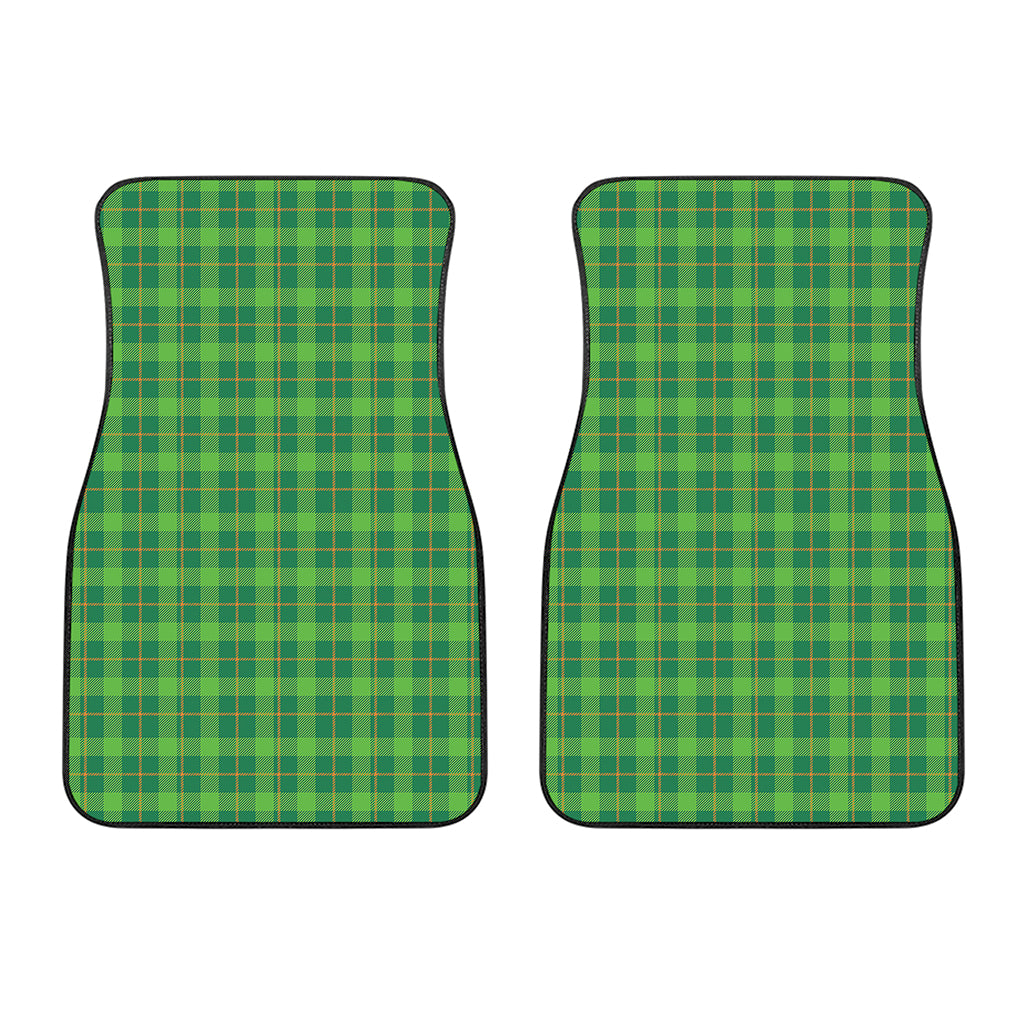Shamrock Tartan St. Patrick's Day Print Front Car Floor Mats