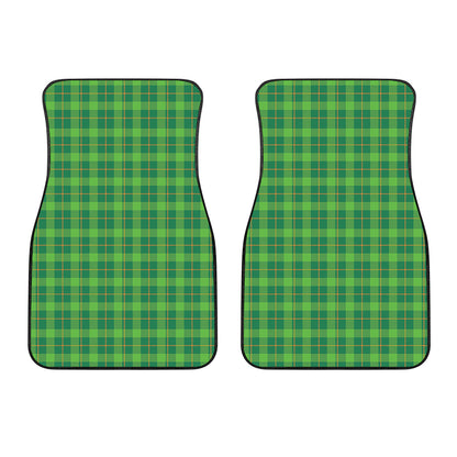 Shamrock Tartan St. Patrick's Day Print Front Car Floor Mats