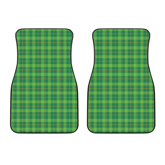 Shamrock Tartan St. Patrick's Day Print Front Car Floor Mats