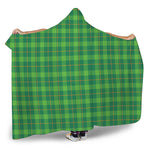 Shamrock Tartan St. Patrick's Day Print Hooded Blanket