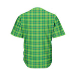 Shamrock Tartan St. Patrick's Day Print Men's Baseball Jersey