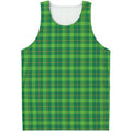 Shamrock Tartan St. Patrick's Day Print Men's Tank Top
