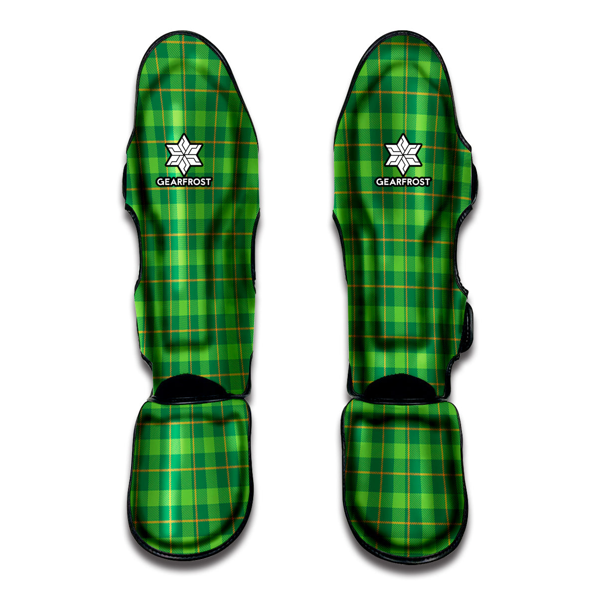Shamrock Tartan St. Patrick's Day Print Muay Thai Shin Guard