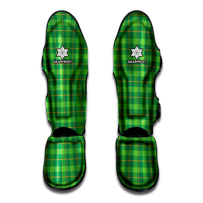 Shamrock Tartan St. Patrick's Day Print Muay Thai Shin Guard