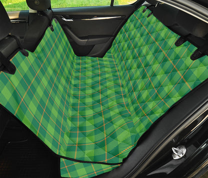Shamrock Tartan St. Patrick's Day Print Pet Car Back Seat Cover