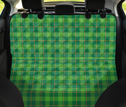 Shamrock Tartan St. Patrick's Day Print Pet Car Back Seat Cover